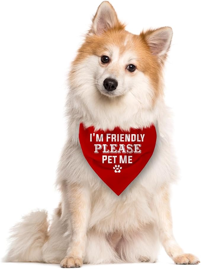 I'm Friendly Please Pet Me Dog Bandana - Image 2