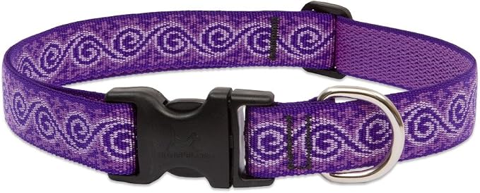 Large Dog Collar by Lupine 1" Wide Jelly Roll Design adjusts from 16" to 28" by LupinePet