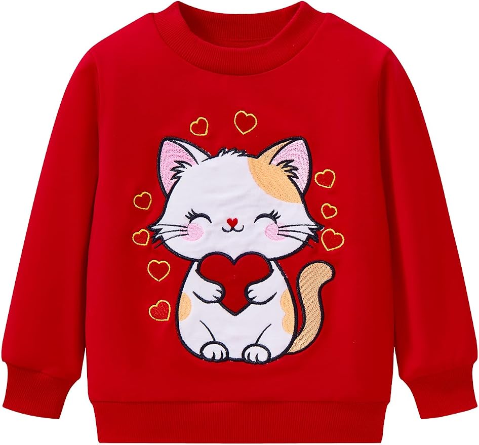 Toddler Baby Girls Cotton Sweater, Long Sleeve Crewneck Sweatshirt Pullover by Unknown