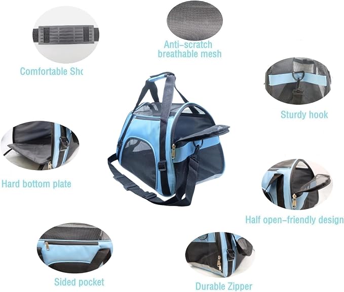 Cat Carrier, Soft-Sided Pet Travel Carrier - Image 4