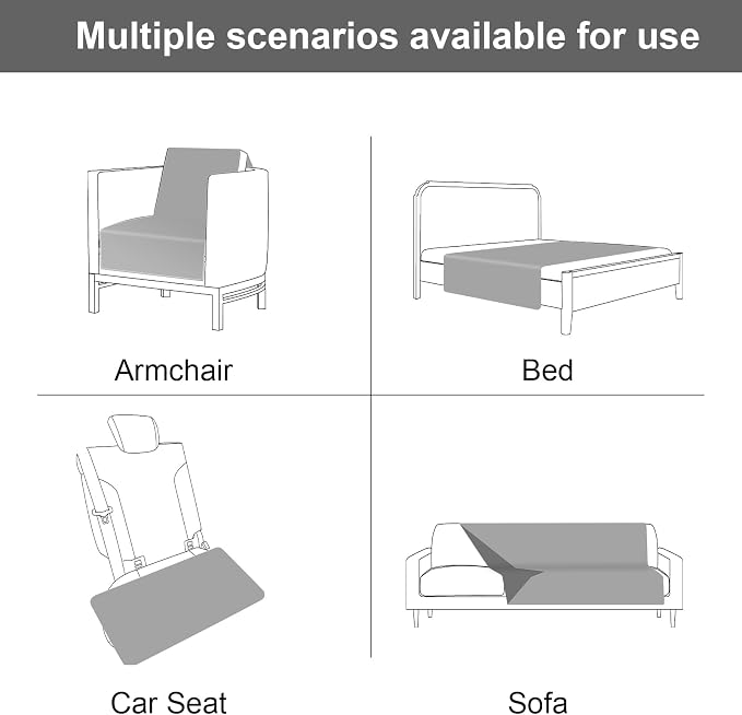 Waterproof Couch Cover for Dogs Washable, Reversible Dog Bed Blanket Pet Sofa - Image 6