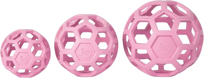 JW Pet HOL-ee Roller™, Dog Toy Puzzle Ball, Natural Rubber - Image 3