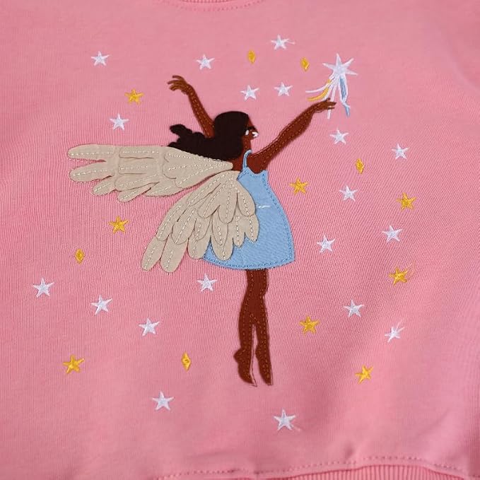 Toddler Baby Girls Cotton Sweater, Long Sleeve Crewneck Sweatshirt Pullover - Image 4