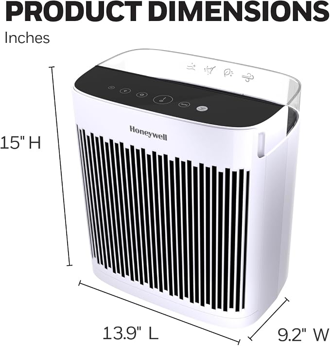 Honeywell HEPA Air Purifier for Home, 938 Ft² Rooms in 1 hour, Turbo Clean - Image 10