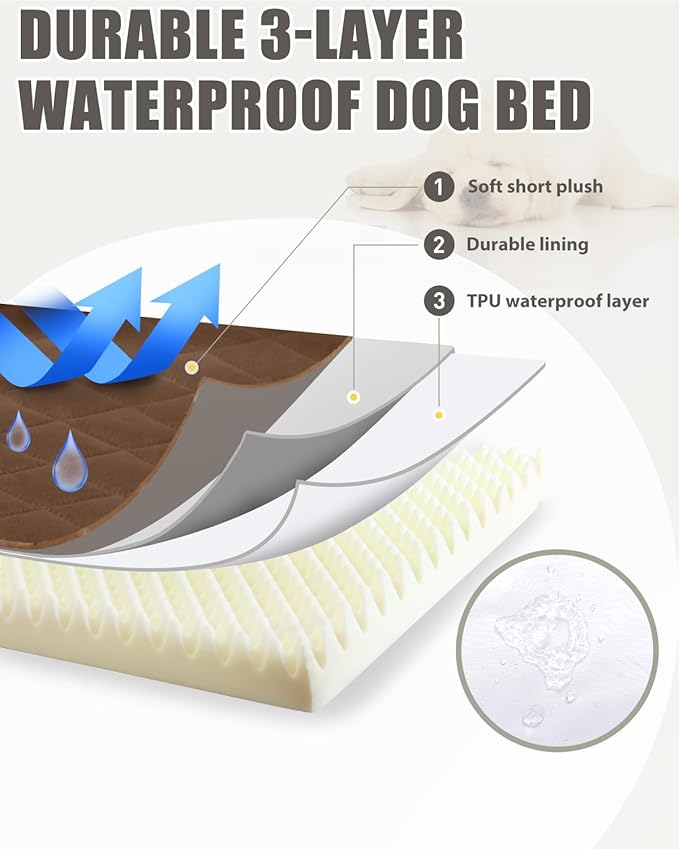 Orthopedic XL Dog Beds Large Sized Waterproof - Image 3