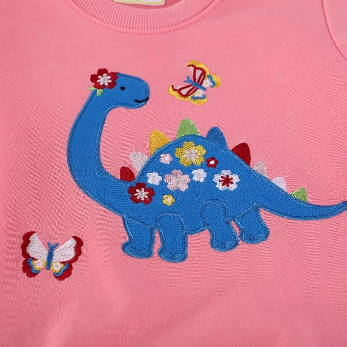 Toddler Baby Girls Cotton Sweater, Long Sleeve Crewneck Sweatshirt Pullover - Image 3
