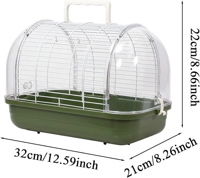 Small Bird Cage, Transparent Bird Travel Carrier, Full View Cockatiel Cage - Image 5