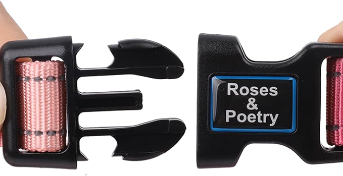 Roses&Poetry Pink Dog Collar for Female Dogs Reflective - Image 4