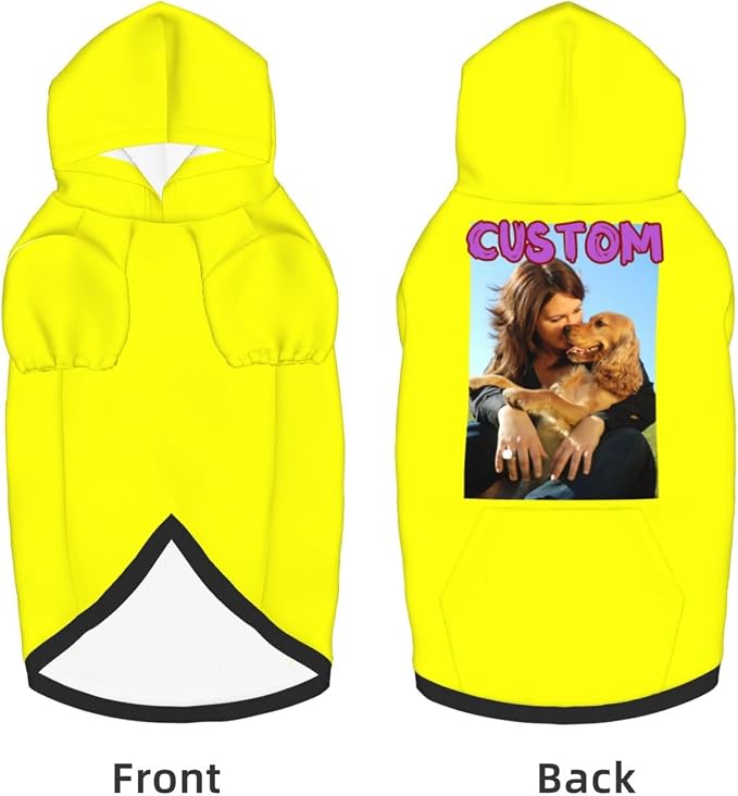 Custom Dog Hoodie Add Your Design Soft & Warm Personalized Photo Text Logo Name - Image 5