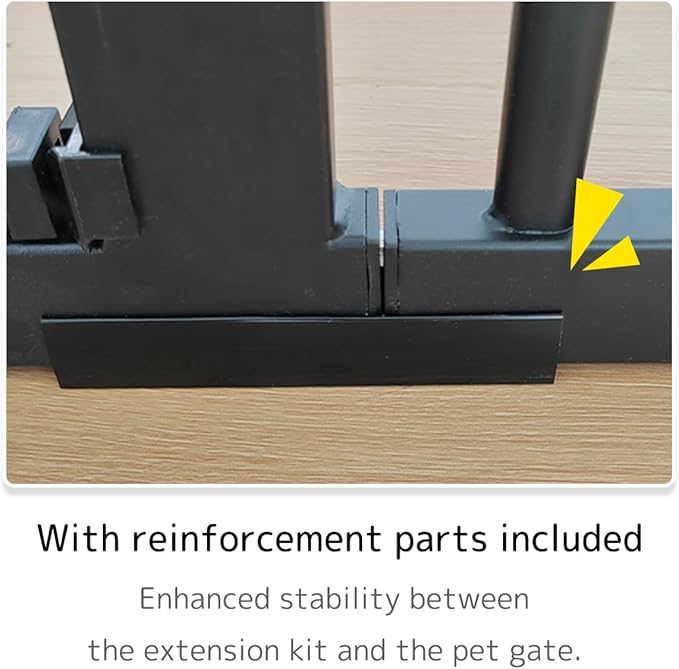 Lumizone Extra Tall Pet Gate 55.12" High Pressure Mounted 4.13" Wide Extension - Image 3