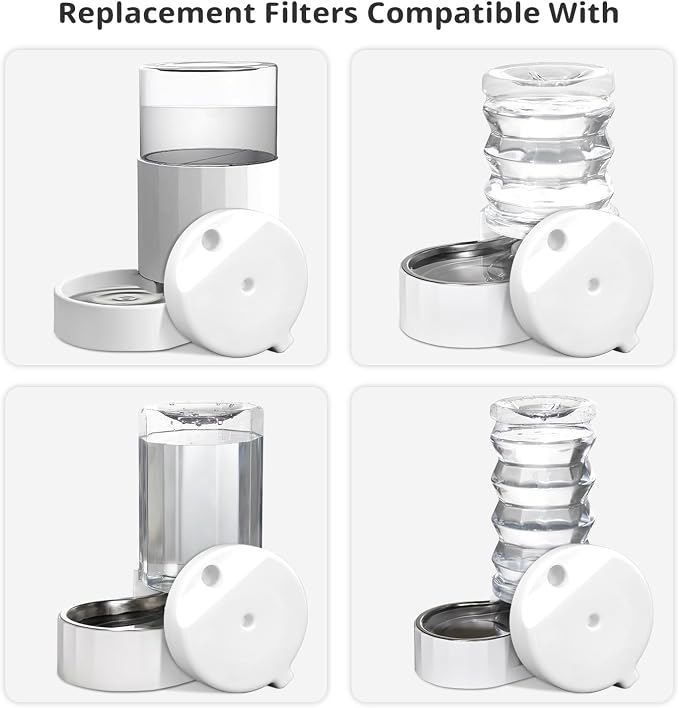 Gravity Pet Water Fountain Filters, Automatic Pet Waterer Replacement Filters - Image 2