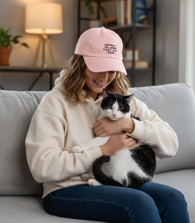 Cat Mom & Dad Hats for Proud Cat Parents | for Men & Women | Embroidered Text - Image 5