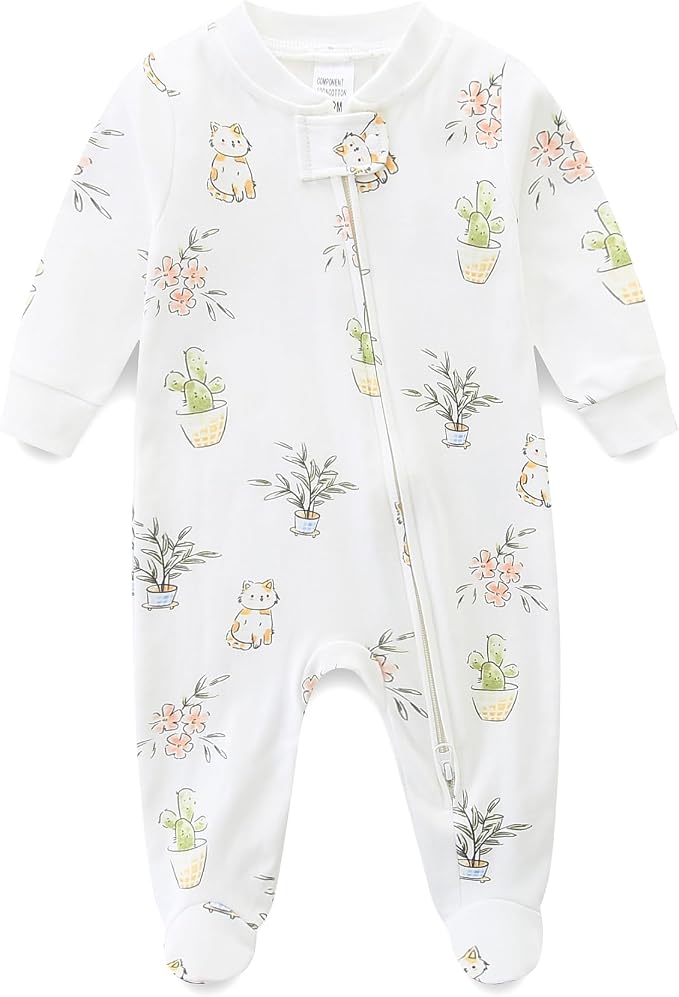 Unisex Baby Boy and Girl Zipper Onesie Toddler Footie One-Piece Infant Romper by BabymineStartFromTheHeart