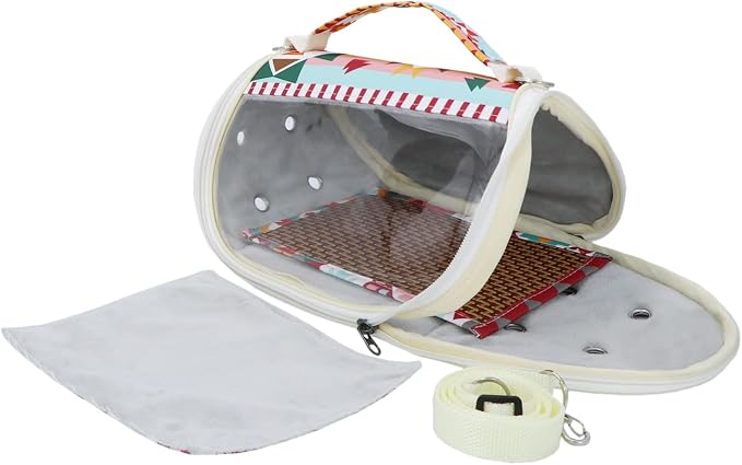 Wontee Small Pet Carrier Hamster Carrier Bag Portable Travel Carrier - Image 2