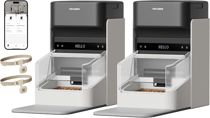 PETLIBRO Automatic Cat Feeders for 2 Cats, RFID Collar Tag for Exclusive Meals by PETLIBRO