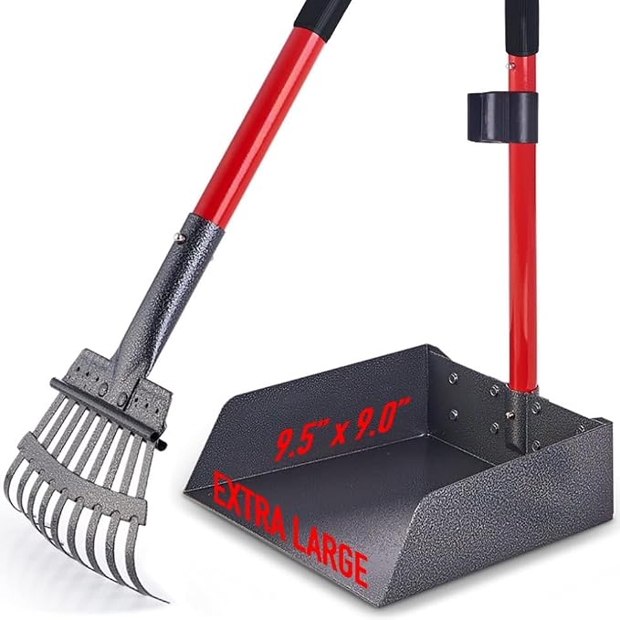 Pooper Scooper for Large Dogs, Small Dogs and Horses, Metal Poop Scooper Set - Image 4