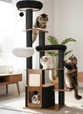 63" Modern Cat Tree Tower for Indoor Cats, Heavy Duty Cat Trees for Large Cat by Purrlato
