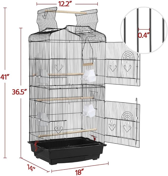 Yaheetech 41-inch Open Top Medium Bird Cages - Image 3