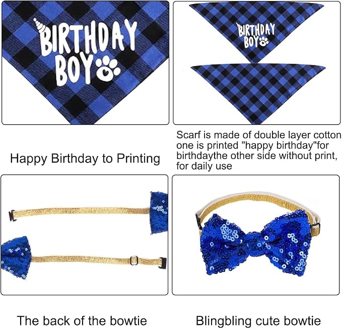 Dog Party Supplies, Boy Bandana - Image 2