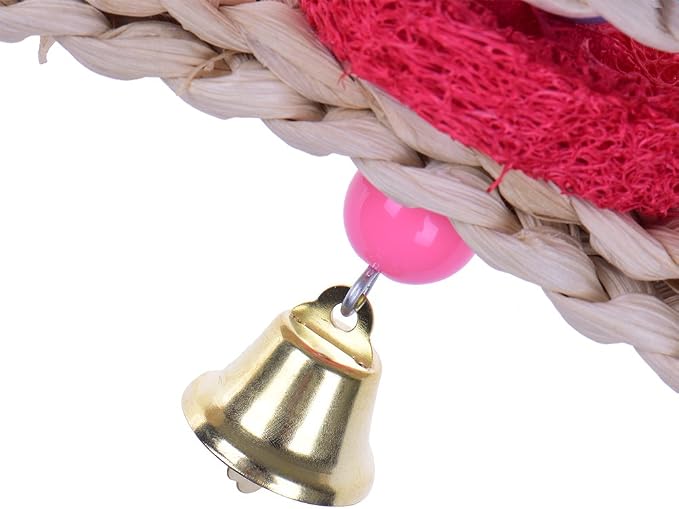 Hypeety Pet Bird Parrot Swing Chewing Toy Natural Sepa Takraw - Image 6
