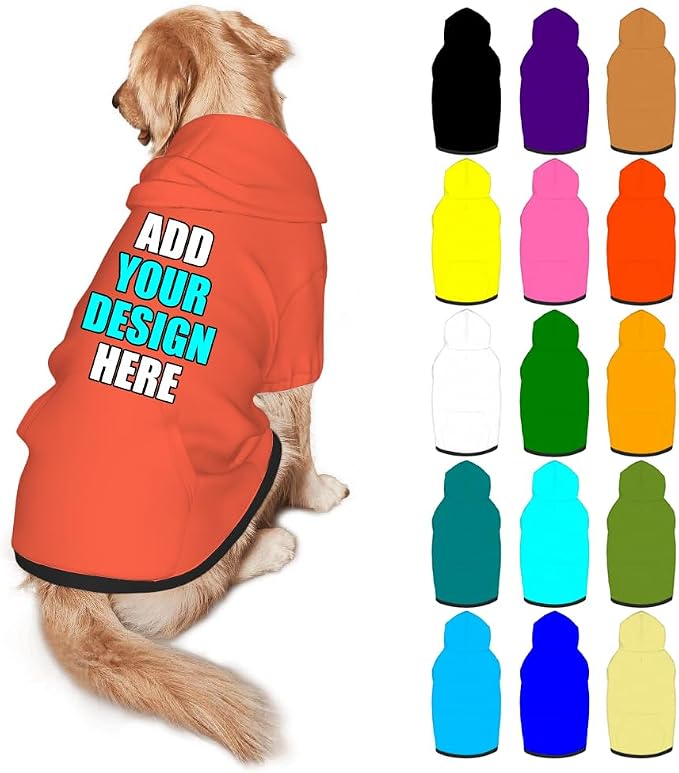 Customized Dog Hoodie with Name Logo Personalized Text Soft & Warm by Mynvzrk