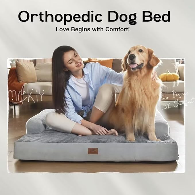 Large Dog Bed Orthopedic Washable, Big Large XXXLarge Dogs, Orthopedic Grey - Image 7