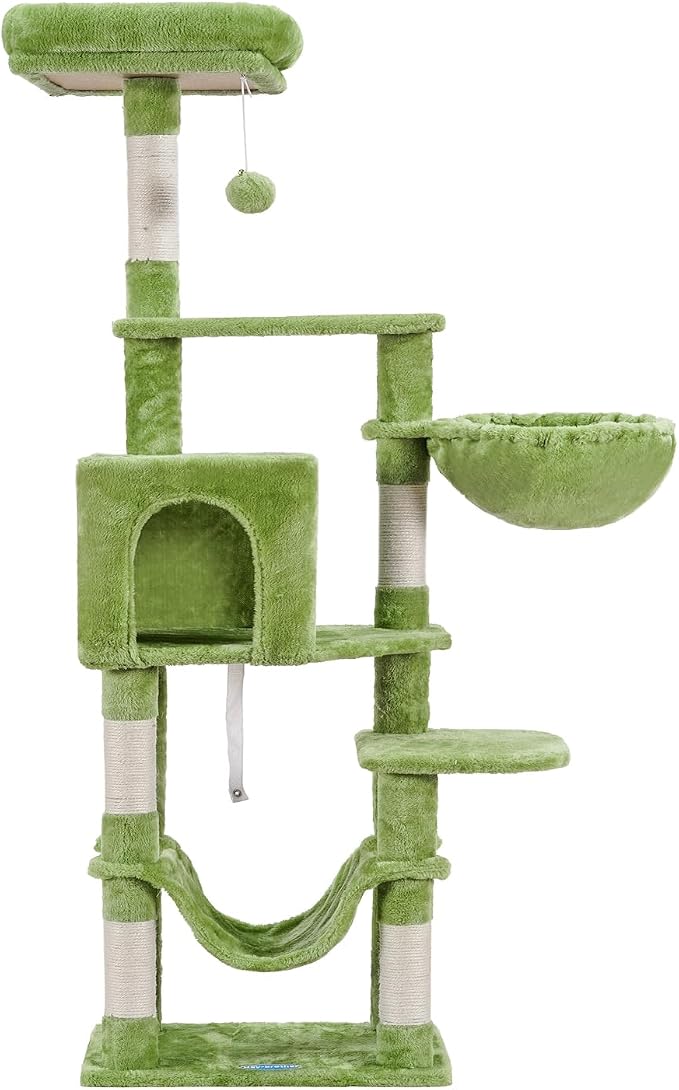 Hey-brother Cat Tree with Large Hammock, Cat Condo with Sisal-Covered - Image 7