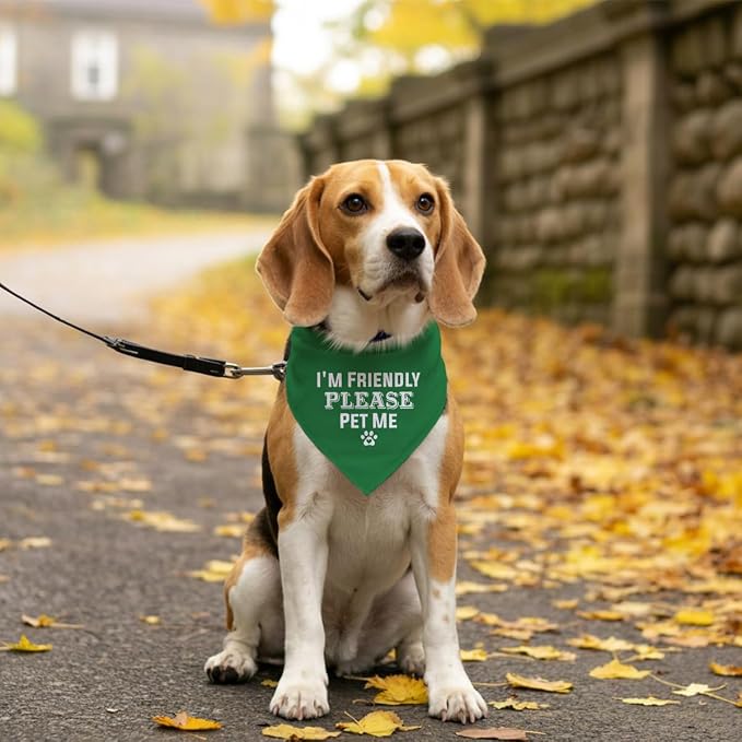I'm Friendly Please Pet Me Dog Bandana - Image 5