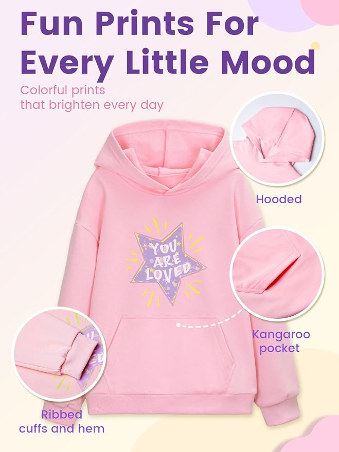 WELAKEN Sweatshirts for Girls Toddler & Kids II Little Girl's Pullover Tops - Image 4