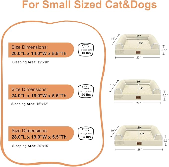 Small Dog Bed Orthopedic Washable: Beds Bolster Small Sized Dogs Bed Egg Crate - Image 6
