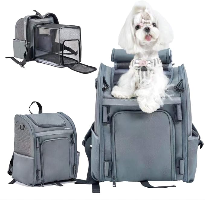 Expandable Pet Carrier, Airline-Approved Foldable and Detachable Backpack by Wildgogo