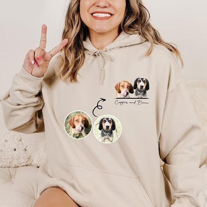 Personalized Embroidered Dog Hoodie, Personalised One-Line Dog Shirt, Unisex - Image 3