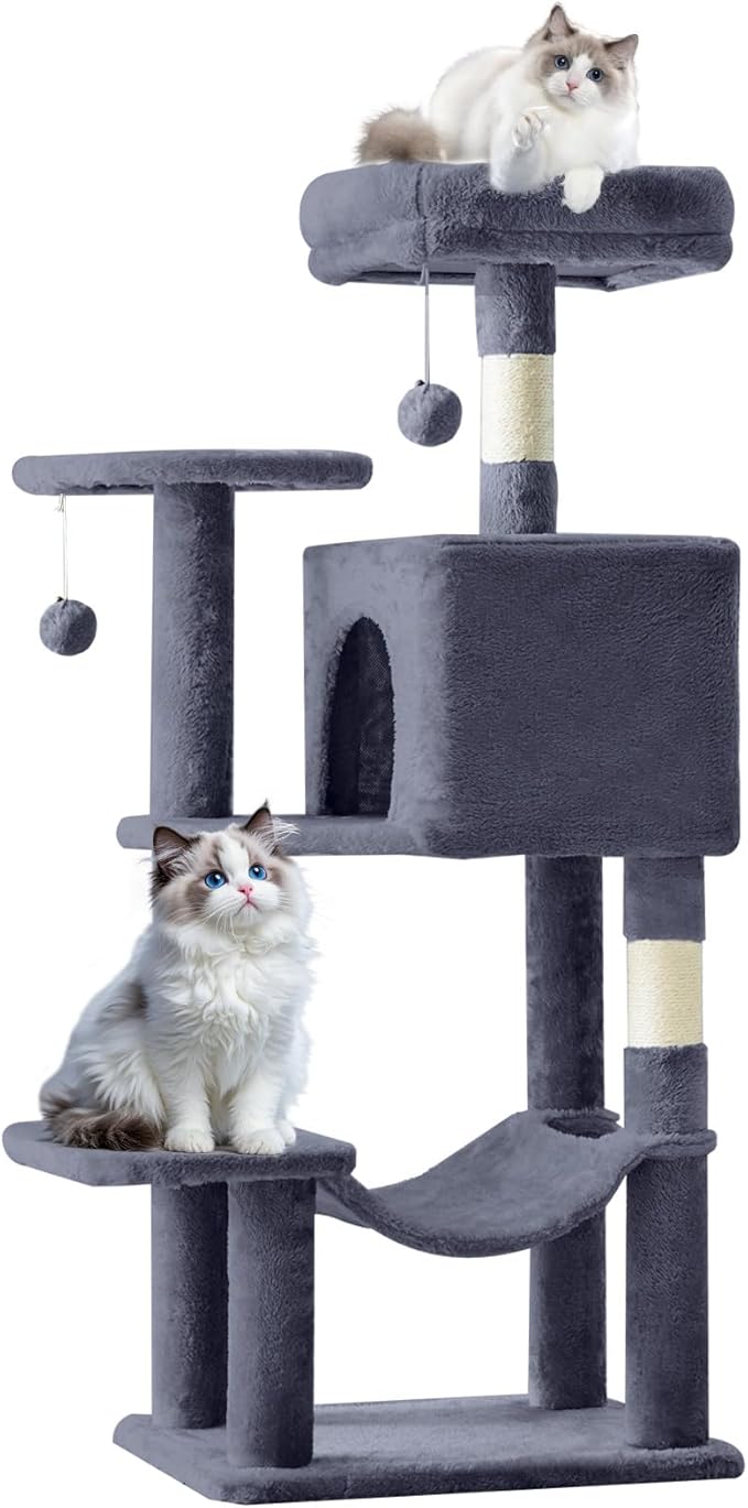 Sweetcrispy 44 Inch Cat Tree Tower, Cat Climbing Tower - Image 7