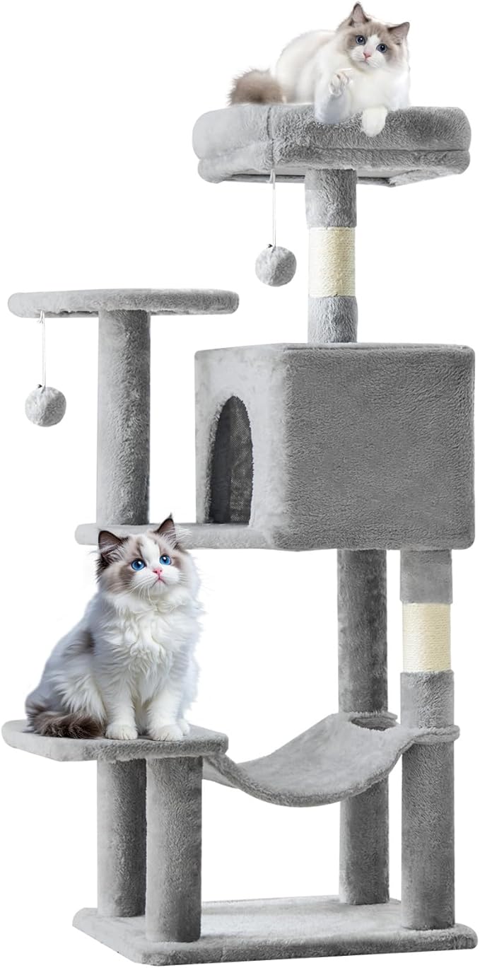Sweetcrispy 44 inch Cat Tree Tower, Small Cat Climbing Tower by Sweetcrispy