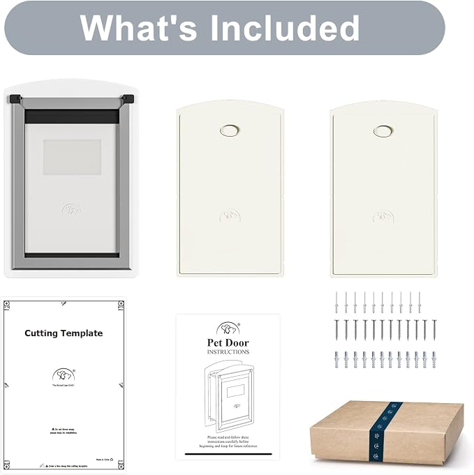 Steel Dog Door for Wall, Energy Efficient Pet Door, Telescoping Tunnel and - Image 6