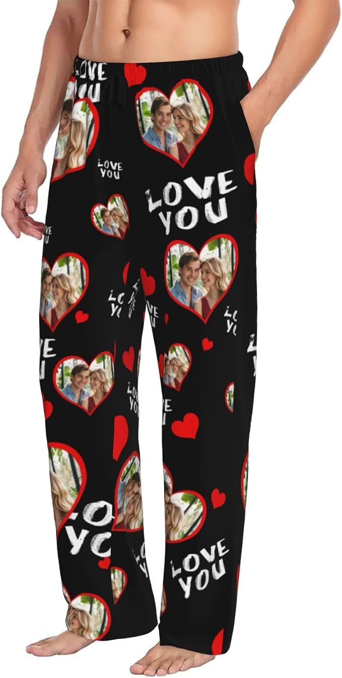 Custom Pajama Pants with Face customized PJ Pants Christmas Valentine gifts - Image 5