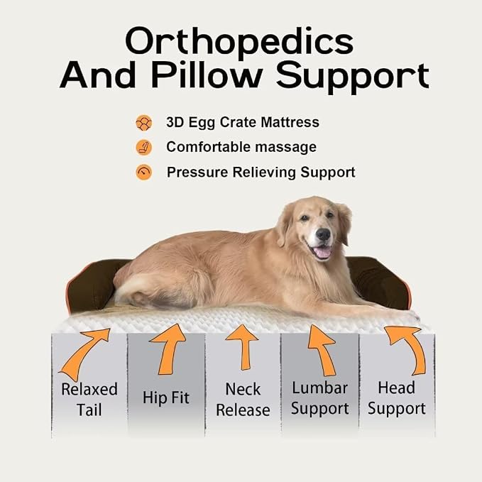 Extra Large Dog Bed-Orthopedic Waterproof XL Dog Bed - Image 3