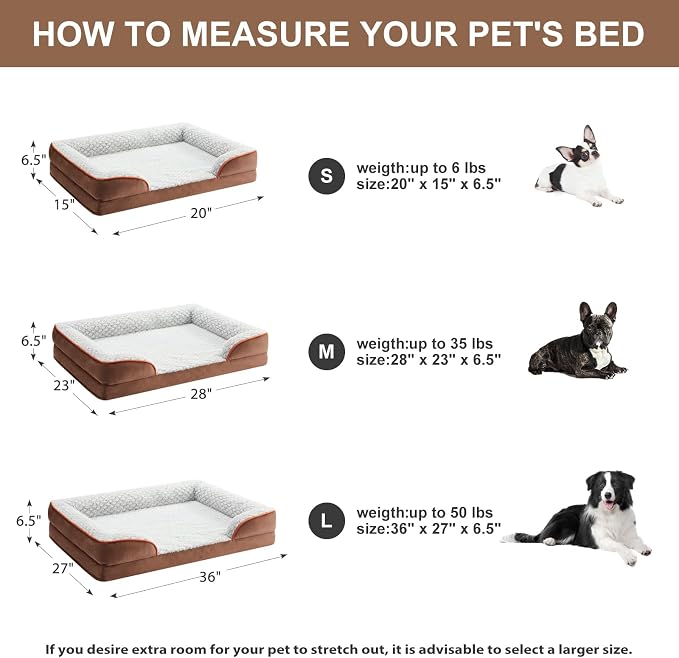Orthopedic Dog Bed for Large Dogs, Egg Crate Foam Bed for Large Dogs, Equipped - Image 4