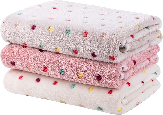 Dono 1 Pack 3 Dog Blankets, Soft Fluffy Fleece Pet Blanket Warm Sleep Mat Paw by Dono