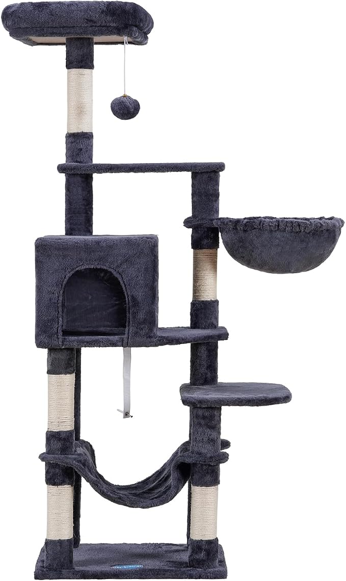 Hey-brother Cat Tree with Large Hammock, Cat Condo with Sisal-Covered - Image 7