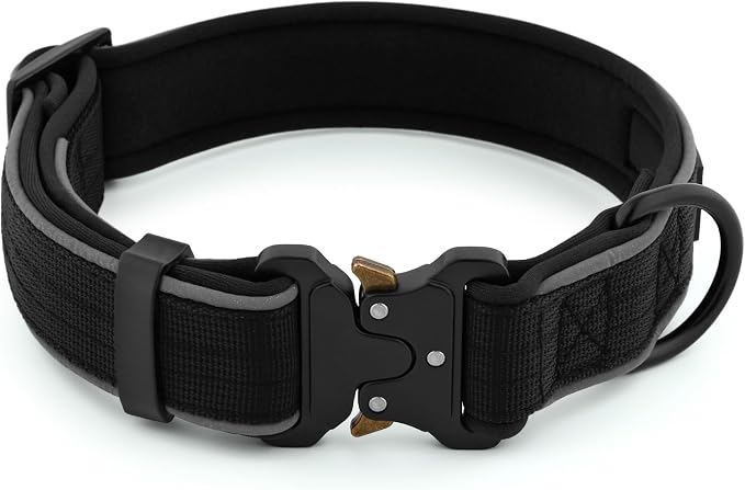 Plutus Pet Tactical Dog Collar, Reflective, Adjustable Heavy Duty Dog Collar - Image 2