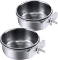 PINVNBY Parrot Feeding Cups Birds Food Dish Stainless Steel Parrot Feeders by PINVNBY