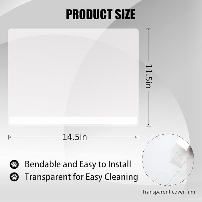 4PCS Cat Litter Box Pee Shields, Transparent Easy Clean Splash Guard - Image 2