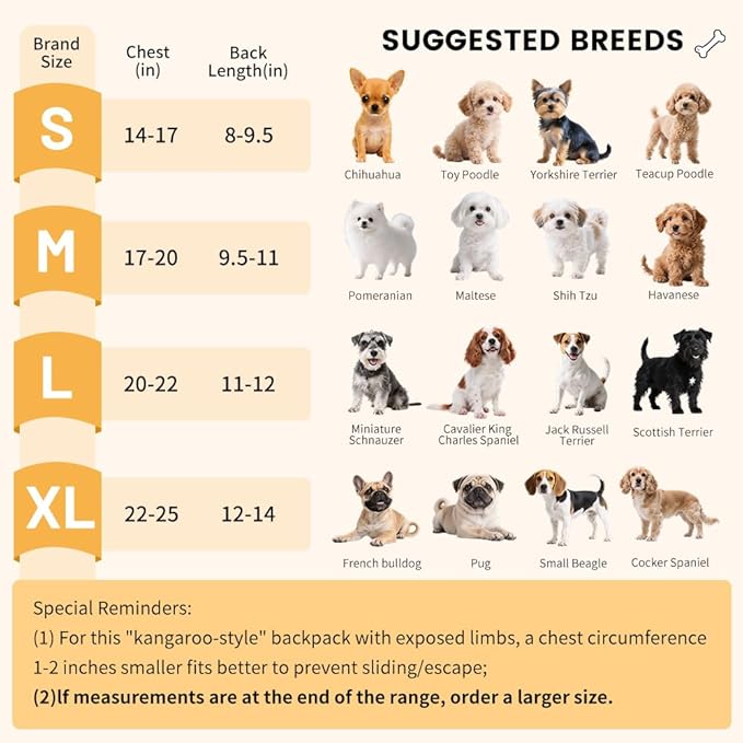 Inspack Dog Backpack Carrier/Cat Carrier, Adjustable Pet Front Carriers Travel - Image 3