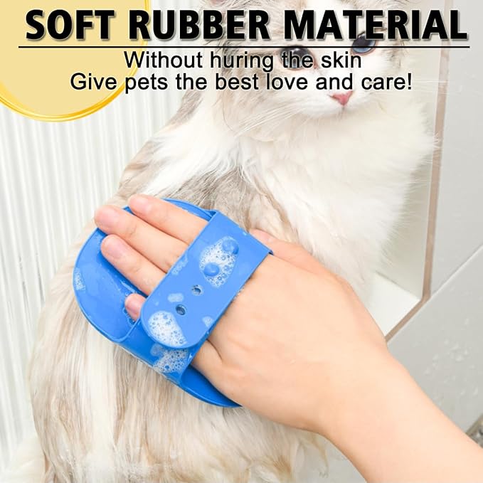 Dog Grooming Brush, Pet Shampoo Bath Brush Dog Grooming Shedding Brush Soothing - Image 4