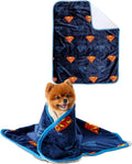 Franco Pet Superman DC Comics Super Soft Cozy Waterproof Sherpa-Backed Blanket by Franco