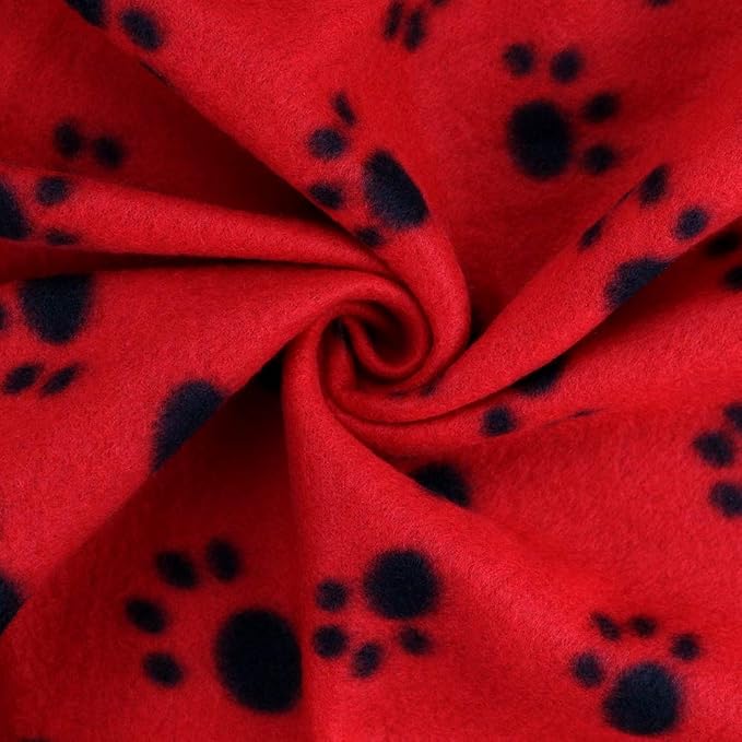Comsmart Dog Blankets for Small Dogs, 6 Pack Puppy Blanket Cute Paw Print Pet - Image 2