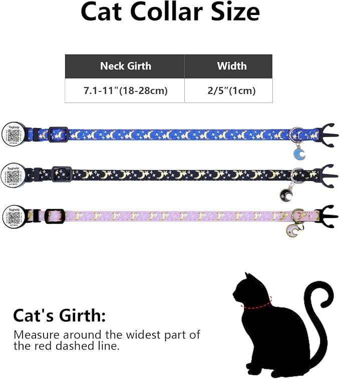 3 Pack Airtag Cat Collar, Breakaway Cat Airtag Collar - Image 3