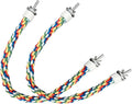 2PCS Bird Rope Perches, Colorful Cotton Parrot Toys Comfy Perch by Kiddisie
