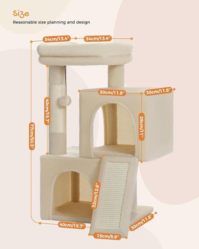 PAWZ Road Cat Tree, 30 Inches Cat Tower - Image 5